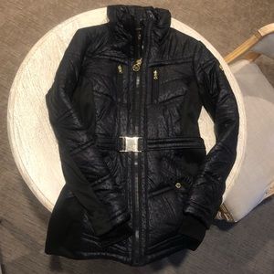 MICHAEL KORS Black Belted Fitted Jacket